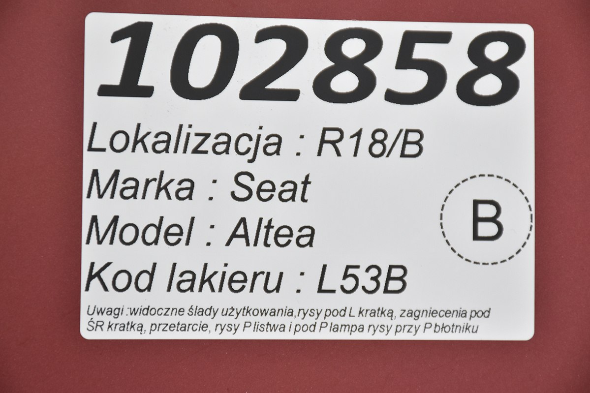 ZDERZAK PRZEDNI PRZÓD SEAT ALTEA TOLEDO III L53B