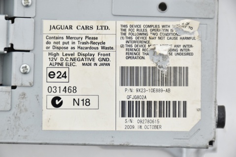 WYŚWIETLACZ EKRAN NAWIGACJI JAGUAR 9X23-10E889-AB