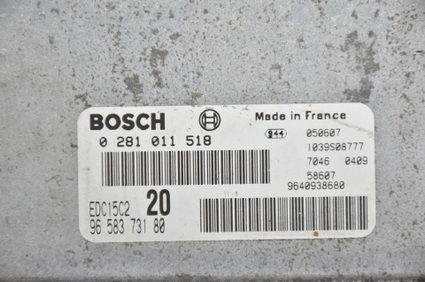 KOMPUTER STEROWNIK CITROEN PEUGEOT 0281011518