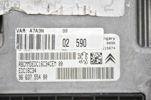 KOMPUTER STEROWNIK CITROEN PEUGEOT 9663755480