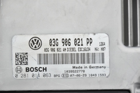 KOMPUTER STEROWNIK VW GOLF V 0281014063 03G906021