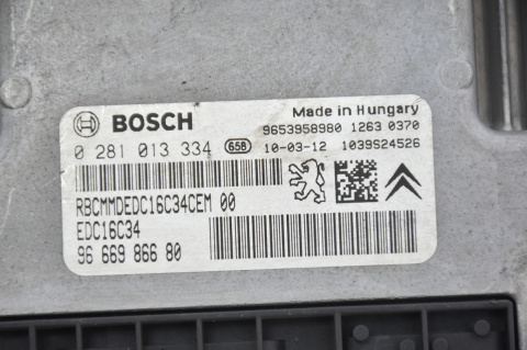 KOMPUTER STEROWNIK CITROEN PEUGEOT 0281013334