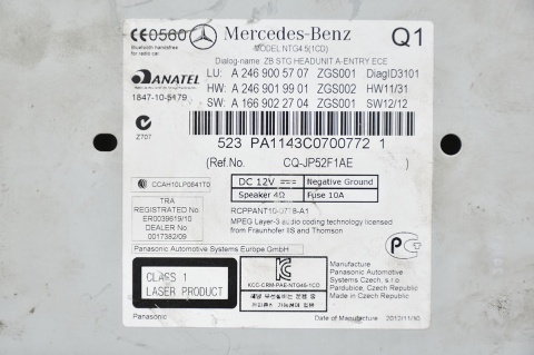 RADIOCD NAWIGACJA MERCEDES W245 W176 A2469005707