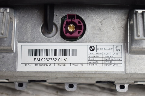 WYŚWIETLACZ RADIA EKRAN BMW F30 F20 9262752