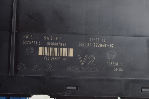 MODUŁ STEROWNIK KOMFORTU BMW 5 F10 F11 9228491