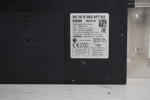 MODUŁ KOMFORTU TELEMATIK BMW F10 F30 9382417