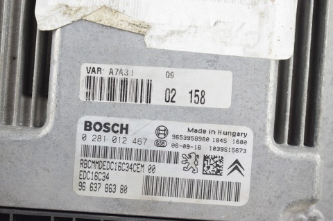 KOMPUTER STEROWNIK CITROEN PEUGEOT 9663786380