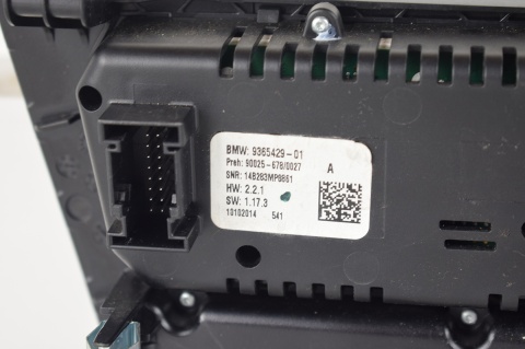 PANEL KLIMATYZACJI RADIO BMW X5 X6 F15 F16 9365429