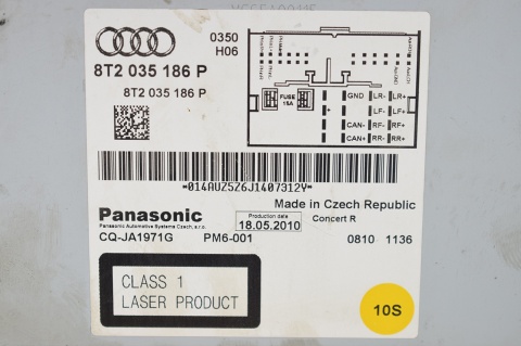 RADIO CONCERT CD AUDI A4 A5 8T2035186P