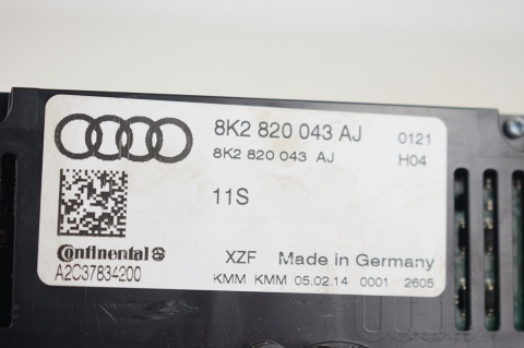 PANEL KLIMATYZACJI NAWIEWU AUDI A4 B8 8K2820043AJ