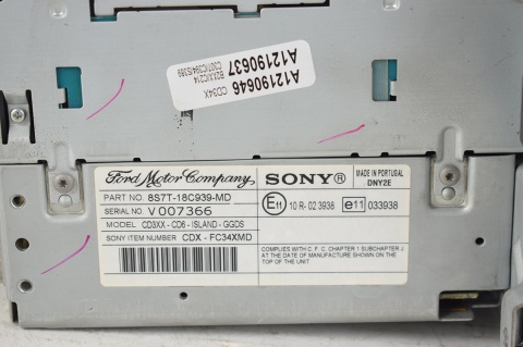 RADIO FORD CD SONY 8S7T-18C939-MD
