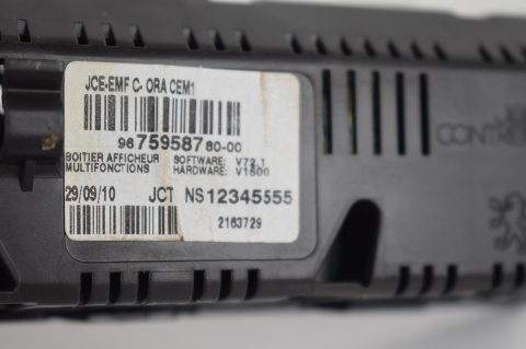 WYŚWIETLACZ EKRAN CITROEN DS3 9675958780