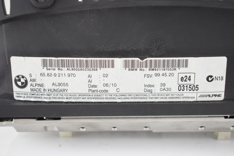 WYŚWIETLACZ EKRAN NAWIGACJA BMW 3 E90 E91 9211970