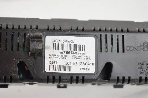 WYŚWIETLACZ EKRAN RADIA PEUGEOT 308 I 9676655380