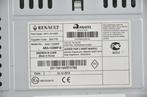 RADIO NAWIGACJA RENAULT CLIO IV 281154149R