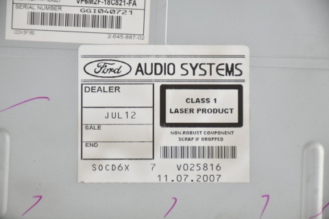 RADIO SONY FORD MONDEO MK4 S-MAX 7S7T-18C939-BE