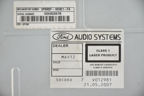 RADIO SONY FORD MONDEO MK4 S-MAX 7S7T-18C939-BE