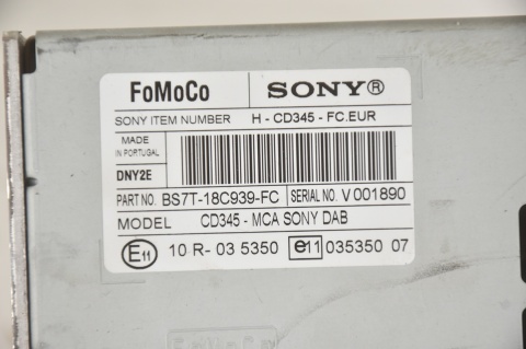 RADIOODTWARZACZ FORD SONY BS7T-18C939-FC