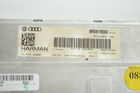 WYŚWIETLACZ EKRAN AUDI A5 Q5 Q7 8R0919604