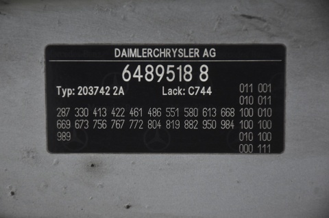 MASKA POKRYWA SILNIKA MERCEDES C W203 SPORTCOUPE 744