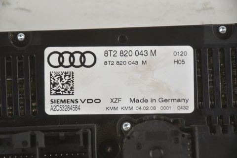 PANEL KLIMATYZACJI NAWIEWU AUDI A4 B8 8T2820043M