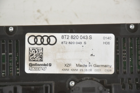PANEL KLIMATYZACJI NAWIEWU AUDI A4 B8 8T2820043S