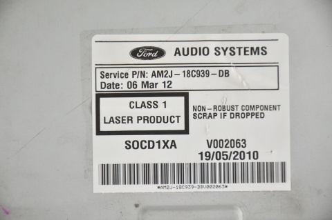 RADIO RADIOODTWARZACZ SONY FORD AM2T-18C939-DB