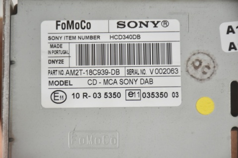 RADIO RADIOODTWARZACZ SONY FORD AM2T-18C939-DB