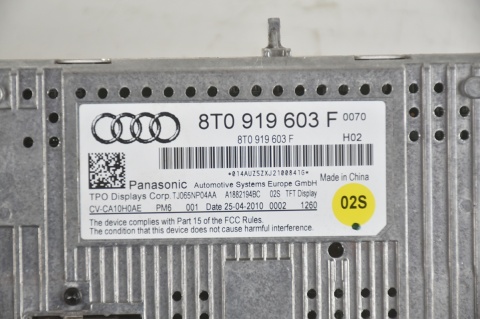 WYŚWIETLACZ EKRAN MONITOR AUDI A5 A4 8T0919603E