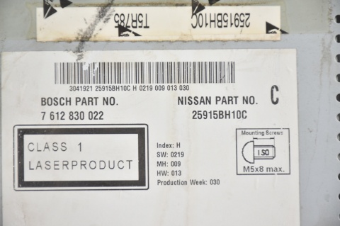 RADIO NAWIGACJA NISSAN QASHQAI J10 2591BH10C 7612830022