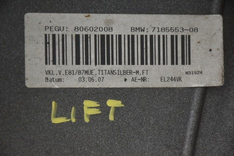 ZDERZAK PRZEDNI PRZÓD BMW 1 E87 E81 LIFT PDC 354/7