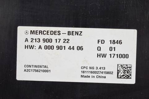 MODUŁ STEROWNIK SKRZYNI BIEGÓW MERCEDES A2139001722