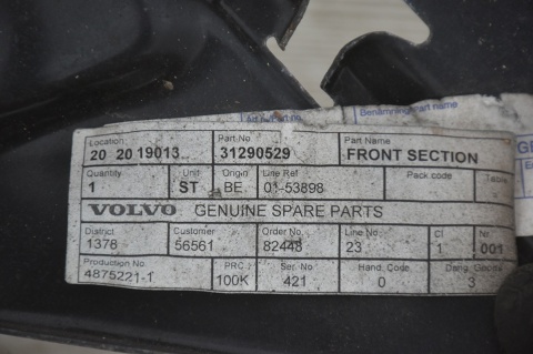 WZMOCNIENIE PAS PRZEDNI VOLVO C30 2.0 DIESEL