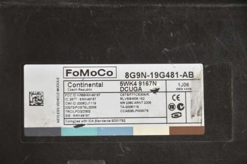 MODUŁ KOMFORTU JAGUAR XF 8G9N-19G481-AB