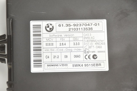 STEROWNIK ZESTAW STARTOWY BMW 8510832 0281017027