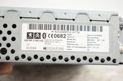 RADIO NAWIGACJA CITROEN PEUGEOT 5008 96751717XT