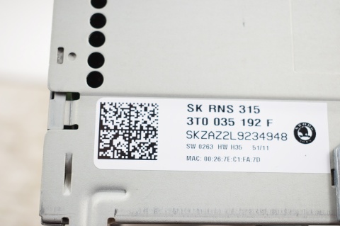 RADIO RADIOODTWARZACZ NAV SKODA SUPERB 3T0035192F RNS315