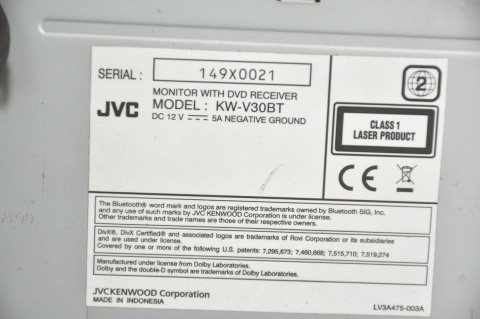 RADIO CD BLUETOOTH JVC KW-V30BT