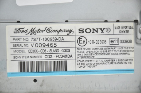 RADIO NAWIGACJA FORD MONDEO S-MAX 7S7T-18C939-DA