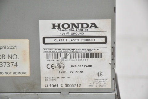 RADIO NAWIGACJA HONDA CIVIC IX 08A40-2R6-4000-01