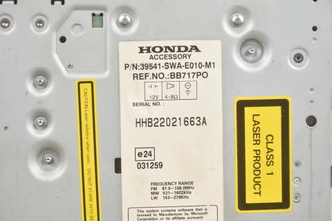 RADIO NAWIGACJA HONDA CR-V III 39541-SWA-E010-M1