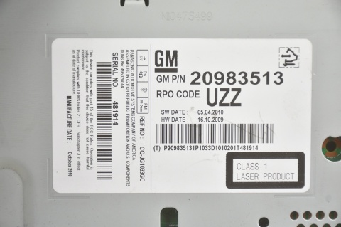 RADIO NAWIGACJA OPEL INSIGNIA A ASTRA J 20983513