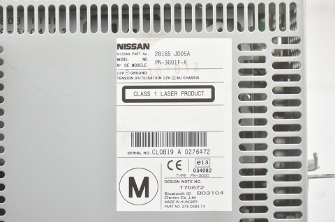 RADIO NISSAN QASHQAI J10 28185-JD05A