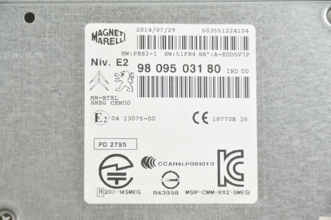 RADIO PEUGEOT 2008 208 9809503180