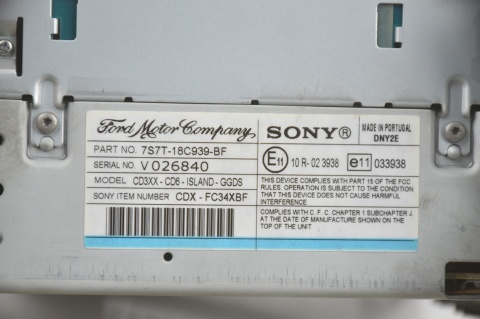 RADIO SONY FORD MONDEO MK4 S-MAX 7S7T-18C939-BF