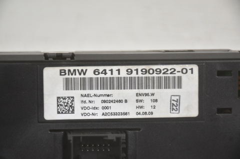 PANEL KLIMATYZACJI NAWIEWU BMW 1 E87 9190922 9190922