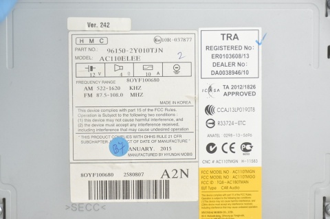 RADIO CD NAWIGACJA HYUNDAI IX35 96150-2Y010TJN