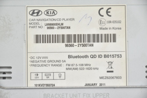RADIO CD NAWIGACJA HYUNDAI IX35 96560-2Y500TAN