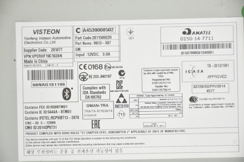 RADIO CD SMART FORFOUR 453 II 4539008502