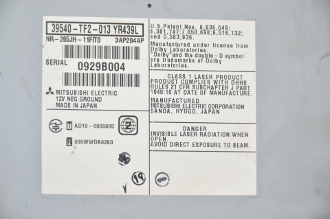 RADIO HONDA JAZZ III LIFT